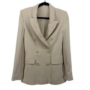 & Other Stories Size S Double Breasted Blazer Cream Neutral Women's Office